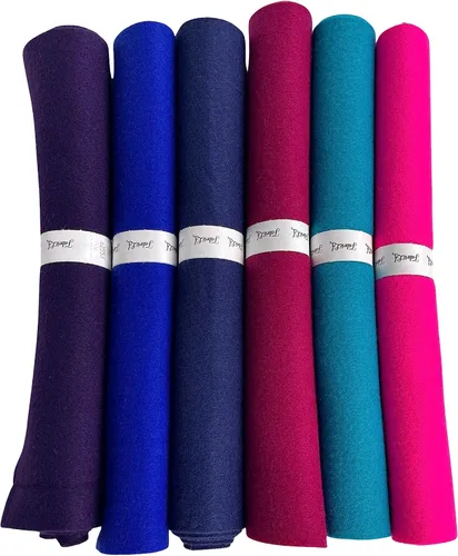 Vista 219 de FabricLA Hojas de fieltro acrílico para manualidades, cuadrados de fieltro precortados suaves de 4 x 4 pulgadas (3.9 in x 3.9 in), utiliza hojas