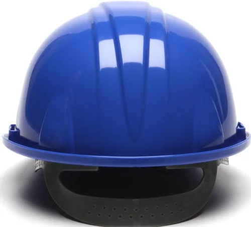 Vista 7 de Pyramex Safety SL Series Cap Style Hard Hat, 4-Point Snap Lock Suspension Azul