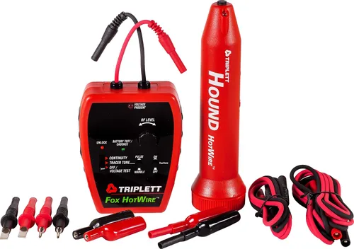 Vista 18 de Triplett 3388 Fox & Hound HotWire Kit de Rastreo de Cables con Sonda y Tono de Cable Vivo con Sensibilidad Ajustable - Rastrea Cables de 0 ~ 250 VCA