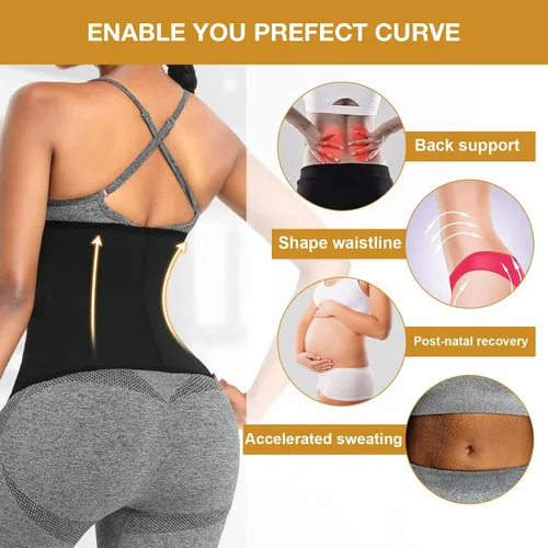 Vista 5 de FeelinGirl Entrenador de cintura de látex para mujer, faja transpirable, faja moldeadora de cintura para entrenamiento, reloj de arena