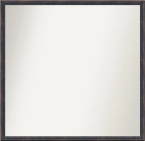 Vista 11 de Amanti Art Espejo de baño de bronce para sobre el fregadero, 25 x 26 pulgadas, espejo rectangular de bronce oscuro, marco de madera tradicional