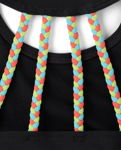 Vista 2 de The Children's Place Traje de baño tankini de 2 piezas para niñas Negro