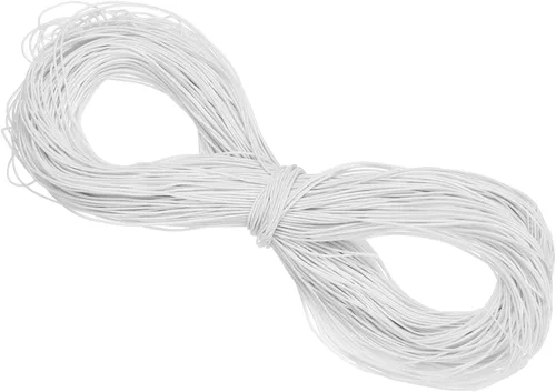 Vista 109 de PATIKIL Cuerda elástica elástica de 109 yardas (328.1 ft), cuerda elástica pesada de 0.059 in, albaricoque para manualidades, correas de gancho