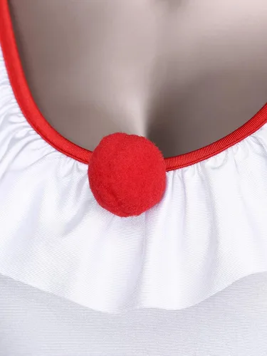 Vista 6 de IT Movie - Disfraz de cosplay de payaso sexy para mujer, disfraz de Halloween