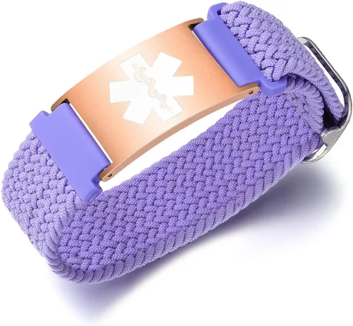 Vista 46 de Pulseras deportivas personalizadas de alerta médica para mujeres y hombres – Pulseras de identificación médica personalizadas con grabado gratuito