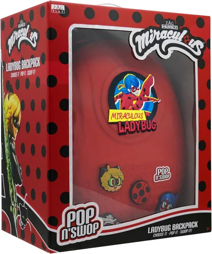 Vista 6 de Miraculous Mariquita - Bolsa impermeable con correas ajustables, Rojo -, Mariquita