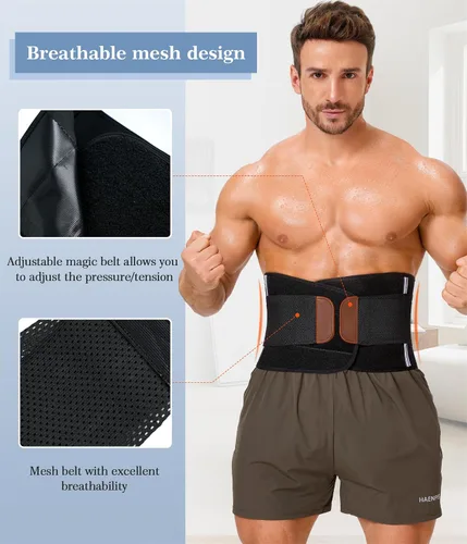 Vista 3 de TAILONG Faja reductora de cintura de neopreno cinturón abdominal para hombres, entrenador de cintura para mujeres, corsé adelgazante, moldeador