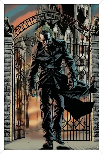 Vista 12 de Trends International DC Comics - Póster de pared de Arkham Asylum The Joker, 22.375 x 34 pulgadas, versión premium sin marco