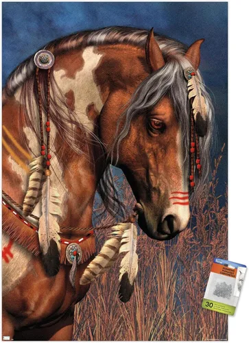 Vista 7 de Trends International Laurie Prindle - Póster de pared de poni de guerra con pasadores