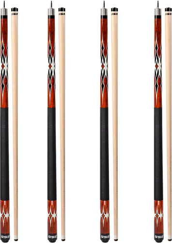 Vista 11 de GSE Games & Sports Expert 58" 2-Piece Canadian Maple Hardwood Billiard Pool Cue Sticks for Men/Women, House or Commercial/Bar Use