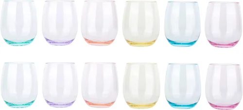 Vista 8 de KOXIN-KARLU Vasos de vino clásicos de acrílico sin tallo, de 18 onzas, vaso de plástico irrompible, juego de 6 vasos transparentes