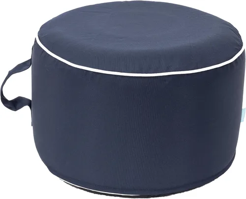 Vista 25 de QILLOWAY Otomana inflable para exteriores para patio, puf redondo impermeable, reposapiés inflable, reposapiés al aire libre para piscina, jardín