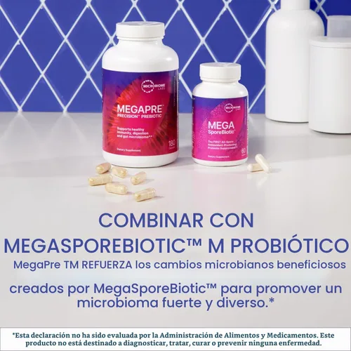 Vista 7 de Microbiome Labs MegaSporeBiotic (60 cápsulas) + MegaPre (180 cápsulas) Paquete de probióticos prebióticos – Probiótico a base de esporas