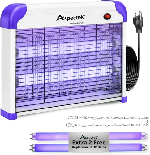 Vista 12 de ASPECTEK Exterminador de insectos eléctrico de 20 W, mata insectos para interiores y exteriores cubiertos, trampa para mosquitos, moscas y polillas