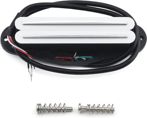 Vista 8 de FLEOR Pastilla de guitarra Humbucker de doble riel caliente con tamaño de bobina simple (12-13K), negra