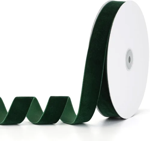 Vista 65 de Cinta de terciopelo negro de 1-1/2 pulgadas x 20 yardas, ideal para envolver regalos, hacer lazos para el pelo, coronas, decoración de boda y fiesta