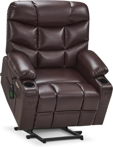 Vista 12 de MCombo Elevador eléctrico reclinable para ancianos, cuero R7289