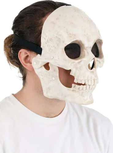 Vista 5 de Fun Costumes Máscara de movimiento de boca con calavera brillante