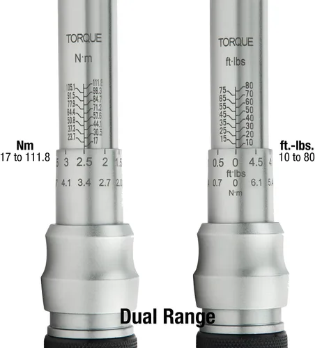 Vista 2 de Sunex 31080 Llave dinamométrica 48T con accionamiento de 3/8 pulgadas, 10-80 pies-lb