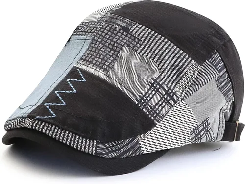 Vista 4 de Aivtalk Gorra de boina de periódicos ajustable para hombre, gorra de hiedra plana