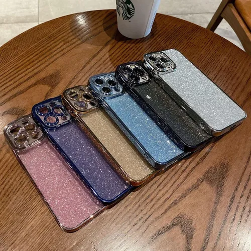 Vista 41 de Funda compatible con iPhone 11 Pro con purpurina, de lujo, linda, flexible, cubierta chapada, protección de cámara, a prueba de golpes, funda