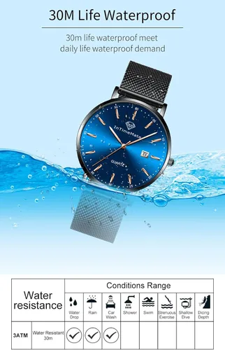 Vista 6 de Reloj de pulsera para hombre, de lujo, con diamantes de lujo, con calendario, vestido de negocios, reloj brillante para hombre, de cuarzo