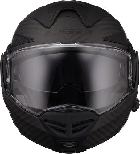 Vista 7 de Casco modular LS2 Helmets Advant X de fibra de carbono con Bluetooth Cardo 4X integrado