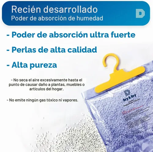 Vista 3 de Dry & Dry Deshumidificadores absorbentes de humedad prémium para el hogar, sótano, dormitorio, pequeños deshumidificadores – Absorbe la humedad