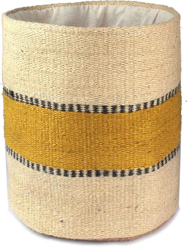 Vista 27 de Cesta de Maceta de Yute Resistente, Cesta Tejida Moderna, Maceta para Flores, Maceteros de Interior para Suelo, Cesta Organizadora de Almacenamiento
