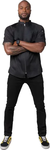 Vista 5 de Chef Works Abrigo de chef Arcadia para hombre