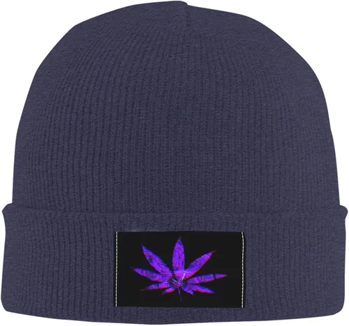 Vista 2 de Weed Leaf Cannabis Marihuana 420 Pot Stoner Beanie Sombreros Cálidos Sombrero de Punto Sombrero Cráneo Gorra Ligera de Seto Sombrero de Punto