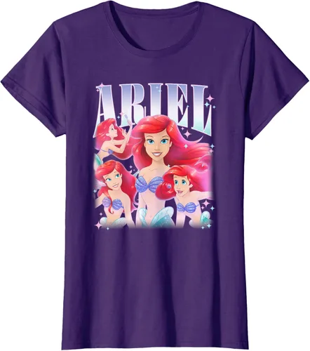 Vista 9 de Disney Camiseta de la princesa Ariel de la Sirenita Multi Pose, Negro