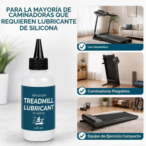 Vista 5 de Lubricante de cinta de correr 100% silicona para cinturón, lubricante de cinta de correr de 4 onzas, fácil de aplicar y adecuado para la mayoría
