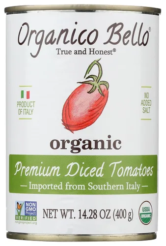 Vista 9 de ORGANICO BELLO Tomates enteros orgánicos, 28 OZ