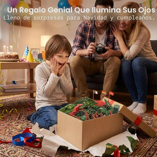 Vista 7 de AMOR PRESENT Juego militar de 277 piezas para hombres del ejército, juguetes militares para niños de 8 a 12, soldado militar, figuras de soldados