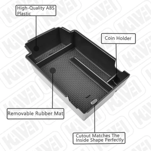 Vista 5 de HGWEI Organizador de Consola Central Compatible con Chevy Blazer 2024 2023 2022 2021 2020 2019 Accesorios, Bandeja Insertable de Caja
