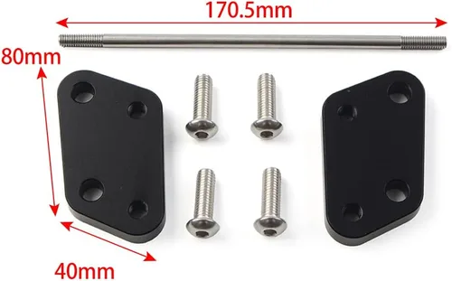 Vista 3 de FSFY - Placa de montaje para estribera trasera ajustable para Suzuki Gixxer 250 SF 2020-2021, negro