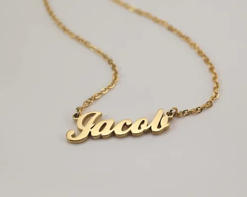 Vista 5 de Collar con nombre grabado personalizado para mujeres y amigas
