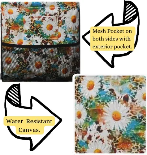 Vista 182 de NGIL Bolsa de comestibles reutilizable extra grande plegable de gran tamaño para comestibles, almacenamiento, picnic, playa, Estampado