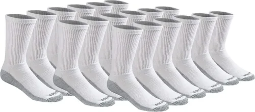 Vista 30 de Dickies Men's Dri-tech Original Moisture Control Crew Socks, Available in M-xxl (6, 12, 18 Pairs)