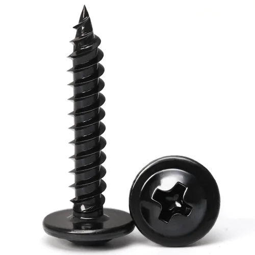 Vista 16 de Tornillos de madera negra, #8-32 Kit surtido de tornillos de 155 piezas Phillips modificada cabeza de armadura de madera tornillos de metal rápido