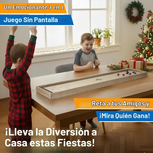 Vista 8 de Sterling Games Tabletop Bowling Combo Set, Wooden Arcade Board with Marbles and Pins, Indoor Table Top Game for Kids and Family