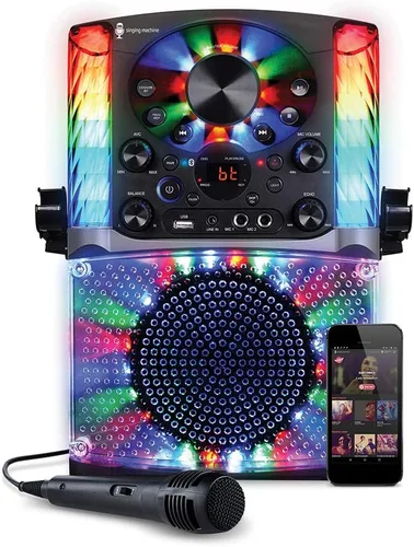 Vista 5 de Máquina de karaoke Singing Machine SML625BTBKD, sistema de karaoke portátil Bluetooth CD+G, negro