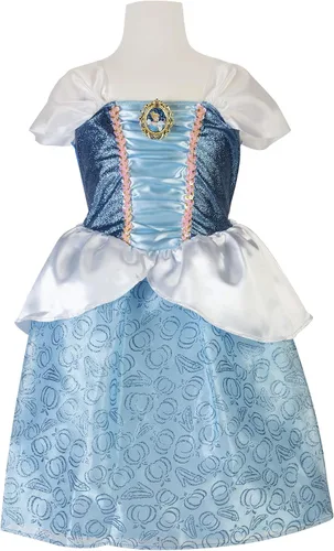 Vista 2 de Disney Disfraz de princesa de Cenicienta para niñas, perfecto para fiestas, Halloween o juegos de simulación