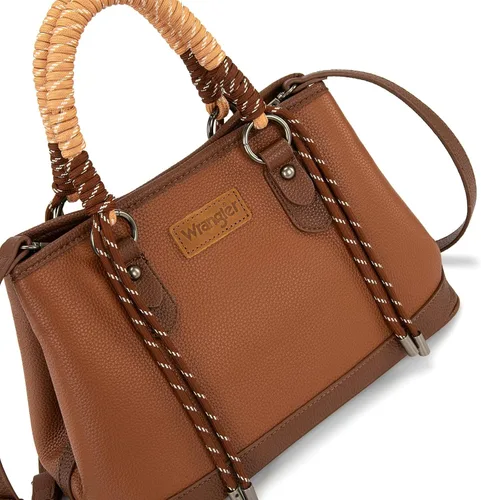 Vista 8 de Wrangler - Juego de 2 bolsas de mano con asa superior de cuerda trenzada y bolsa clásica