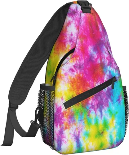 Vista 32 de Famame Mochila bandolera para el pecho, bolsa de hombro, gimnasio, ciclismo, viajes, senderismo, mochila para hombres y mujeres.., MultiColor1