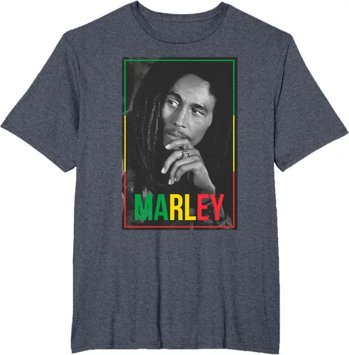 Vista 68 de Camiseta blanca oficial de Bob Marley Photo S Negro