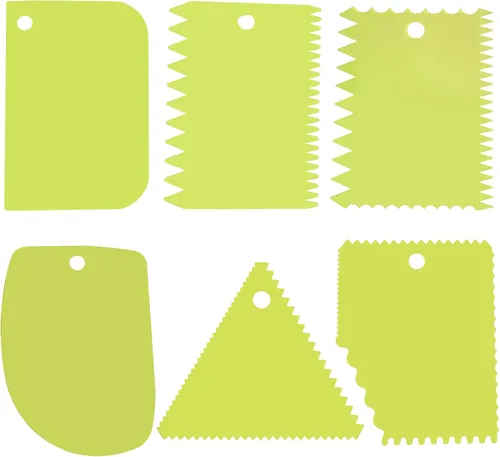Vista 10 de Nuevo 6pcs Cake Scraper 430 inoxidable Decoración Peine y glaseado más suave