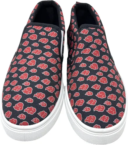 Vista 3 de Tenis de Naruto Shippuden con licencia oficial para adultos logotipo de Red Cloud