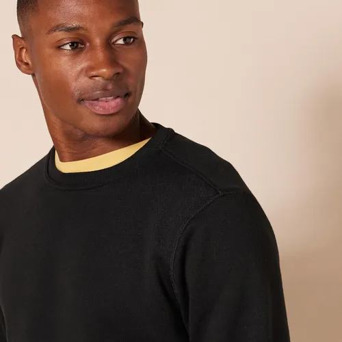 Vista 4 de Tienda Essentials - Sudadera de vellón con cuello redondo para hombre (disponible en tallas para grandes y altos)